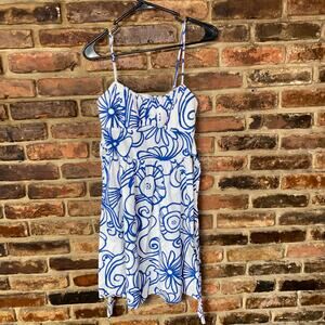 Ruby Rox White Blue Floral Sleeveless Dress Junior's Size 9